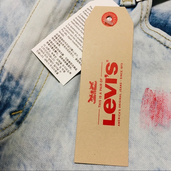 NWT Levi’s 569 Loose Straight Unique Paint Denim Jean Shorts Men's Size 31 NEW - Picture 5 of 12